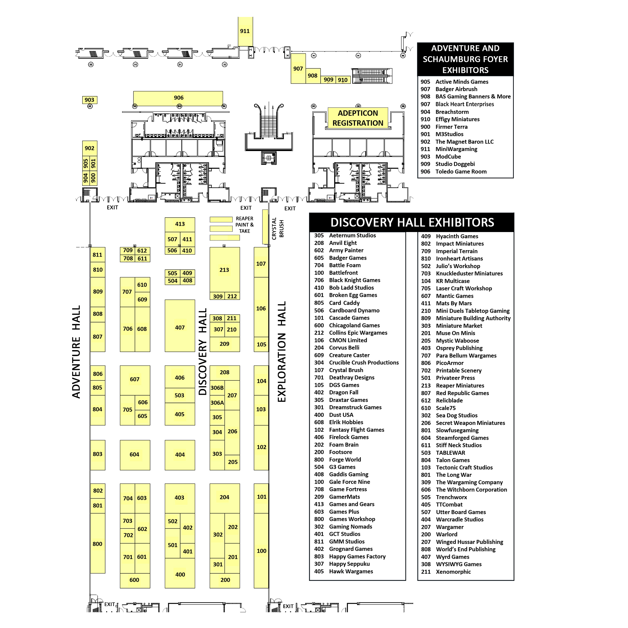 Exhibitor Hall Map AdeptiCon